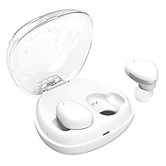 Wireless Earbuds,Sanag True Wireless Bluetooth Earbuds with Charging Case Stereo Sports Bluetooth Earphones,Noise Cancelling IPX5 Waterproof Touch Control with Mic for Sports Drive or Work[White]