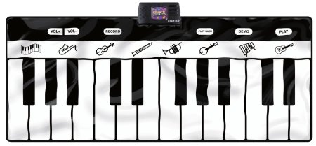 Click N Play Gigantic Keyboard Play Mat 24 Keys Piano Mat 8 Selectable Musical Instruments  Play -Record -Playback -Demo-mode