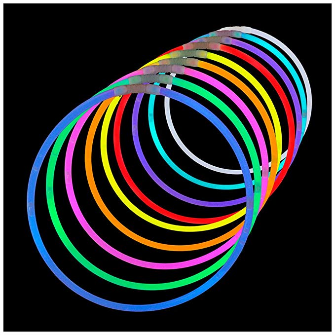 Lumistick Premium 22 Inch Glow Stick Necklaces with Connectors | Kid Safe Non-toxic Glowstick Necklaces Party Pack | Available in Bulk and Color Varieties | Lasts 12 hours (Color Assortment, 100)