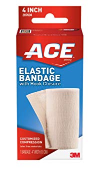 ACE Elastic Bandage with Hook Closure, 4 Inch