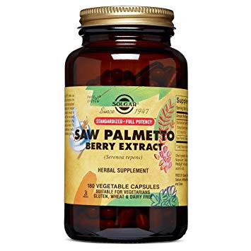 Solgar - Standardized Full Potency Saw Palmetto Berry Extract, 180 Vegetable Capsules