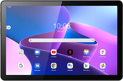 Lenovo Tablet M10 (3rd Gen), 10.1-inch, 4GB RAM, 64GB eMMC Storage, Android 11, Storm Grey, ZAAE0002AU