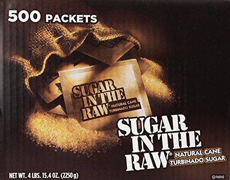 Sugar in the Raw / Raw Sugar Natural Cane Turbinado from Hawaii / Box of 500 packets