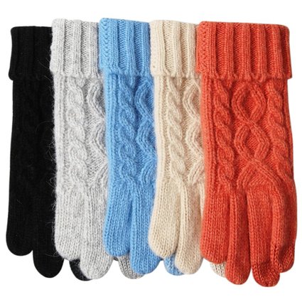 Women's Touchscreen Wool Knit Gloves