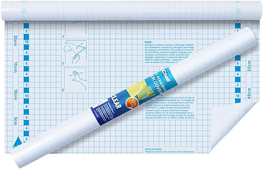 Clear Contact Paper Roll for Books, Clear Self Adhesive Book Cover Paper Protector, 17.5 in x 10 ft Roll