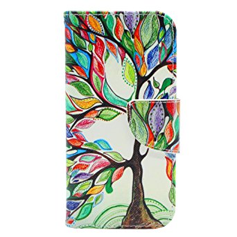 iPhone 6S Case,iPhone 6 Case,JanCalm [Kickstand] Pattern Premium PU Leather Wallet [Card/Cash Slots] Flip Case Cover for iPhone 6/6S   Crystal Pen (Beautiful tree)