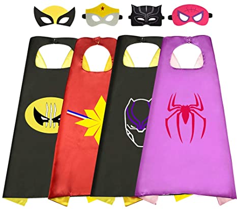 WIKI Fun Cool Cartoon Satin Capes for Kids - Best Gifts