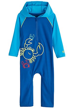 Coolibar UPF 50  Baby Hooded One Piece Swimsuit - Sun Protective