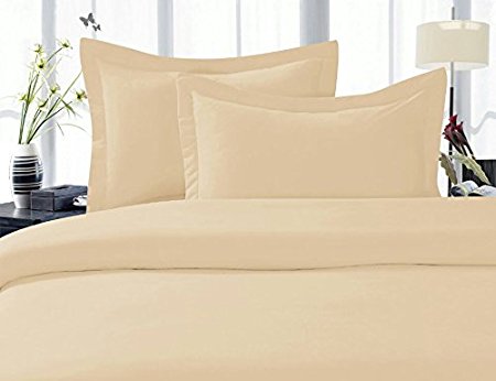 Elegant Comfort 1500 Thread Count Egyptian Quality 4-Piece Bed Sheet Sets, Queen, Deep Pockets, Beige