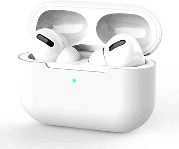 Richenad AirPods Pro Case (2019)[Front LED Visible] Protective Silicone Cover Accessories and Skin Compatible with AirPod Pro [Without Carabiner] (White)