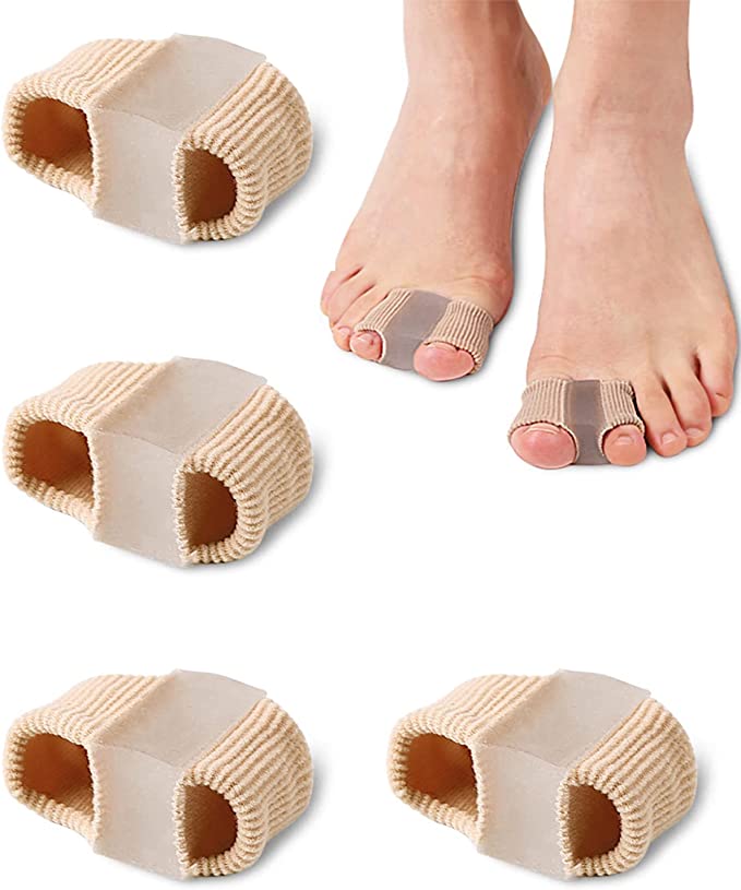 Bunion Toe Separators for Overlapping Toes Women Men, Gel Toe Spacers Bunion Corrector with 2 Loops for feet (4PC)