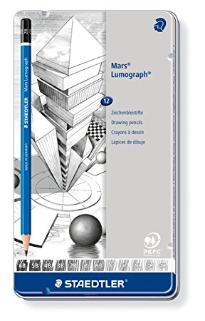 Staedtler Pencil Mars Lumograph, 12 Pieces Set (100 G12)