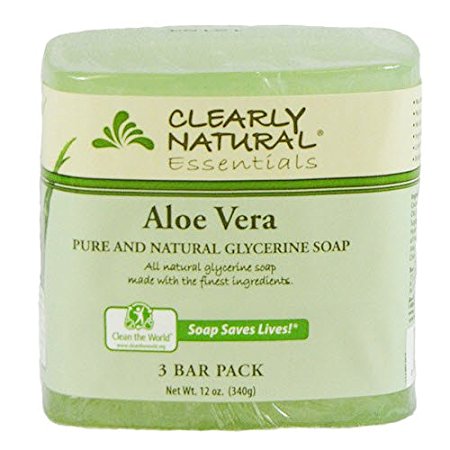 Clearly Natural Glycerine Bar Soap, Aloe Vera, 12 oz, 3 Count