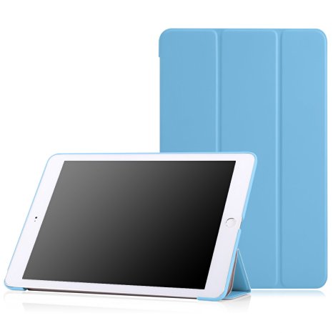 MoKo iPad Air 2 Case - Ultra Slim Lightweight Smart-shell Stand Cover Case for Apple iPad Air 2 9.7 Inch 2014 Released Tablet, Light BLUE (with Auto Wake/ Sleep, Not Fit iPad Air 2013 Released Tablet)