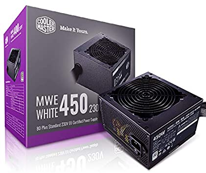 Cooler Master MWE 80Plus White 450W 230V 80Plus Single  12V Rail Silent Mode DC-to-DC Power Supply - Black - MPE-4501-ACABW-AU