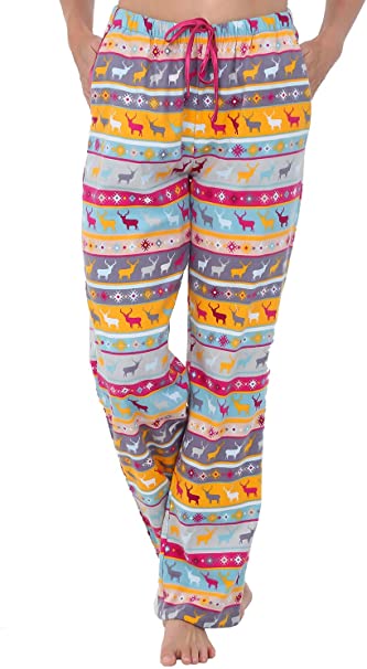 Alexander Del Rossa Women's Flannel Pajama Pants, Long Winter Christmas Cotton Pj Bottoms