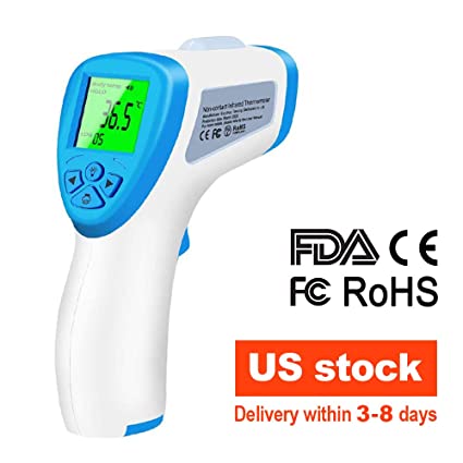 Infrared Forehead Thermometer Gun for Babies Children Adults, Non-Contact Medical Ear Thermometer with Accurate Digital Readings Immediately (Transit time:5-10days)