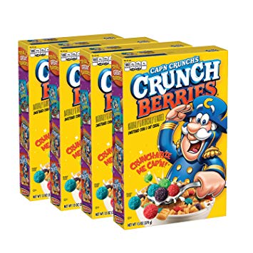 Cap'N Crunch Cereal, Crunch Berries, 13oz Boxes, 4 Count