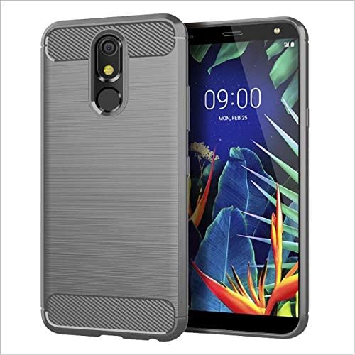 Z-GEN - for LG K40 LM-X420, LG Solo LTE L423DL - Slim Soft TPU Phone Case   Tempered Glass Screen Protector - BC1 Gray