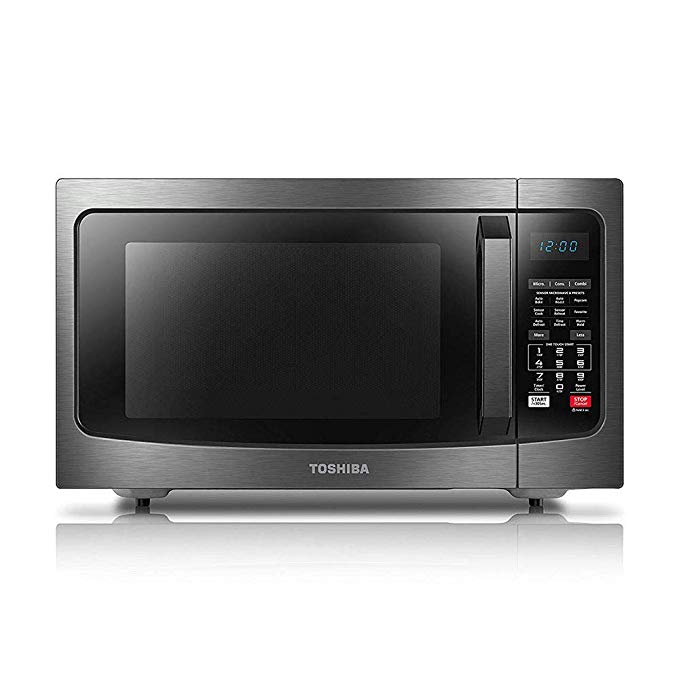 Toshiba EC042A5C-BS Microwave Oven with Convection Function Smart Sensor and LED Lighting 1.5 Cu.ft Black Stainless