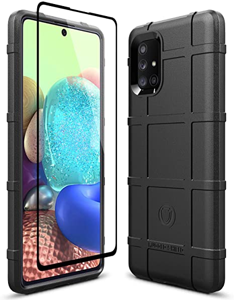 Sucnakp Galaxy A71 5G Case Samsung A71 5G Case with Screen Protector Protective Cover for Samsung Galaxy A71 5G,Not Fit Samsung Galaxy A71 5G(UW Verizon)（New Black）