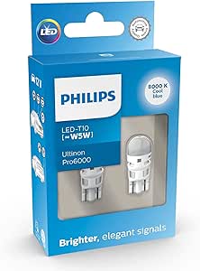 Philips Ultinon Pro6000 LED T10 foco de señalización para automóvil (W5W), 8.000K cool blue