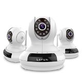 LeFun8482 Wireless WiFi IP Surveillance Camera Pan Tilt 720P HD Night Vision Baby Video Monitor Nanny Cam with Two-Way Audio Remote Security SystemPack of 3