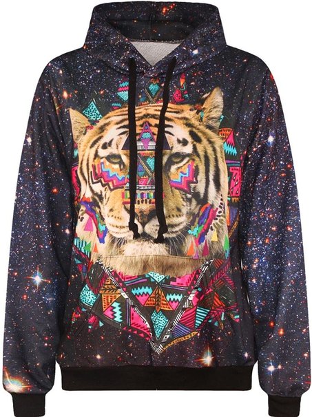 TDOLAH Galaxy Patterned Sportswear Sweatshirts Hoodies Colorful Pullover Jumpers for Men