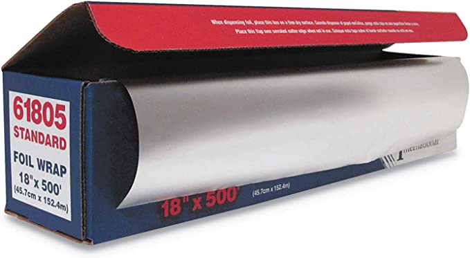 GEN 7114 Standard Aluminum Foil Roll, 18-Inch x 500 ft