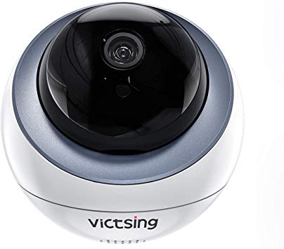 VicTsing 1080P FHD WiFi IP Camera, Space Ball Pan/Tilt/Zoom Baby Monitor, Wireless Indoor Security Surveillance Pet Cameras with 1-Month Free Cloud Service/2-way Audio/Night Vision/Motion Detection.