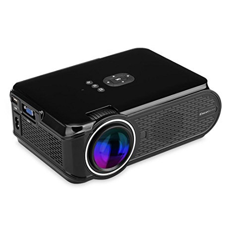 Excelvan EHD02 Home Theater Multimedia Mini Cinema Video Projector for PC Laptop (Black)