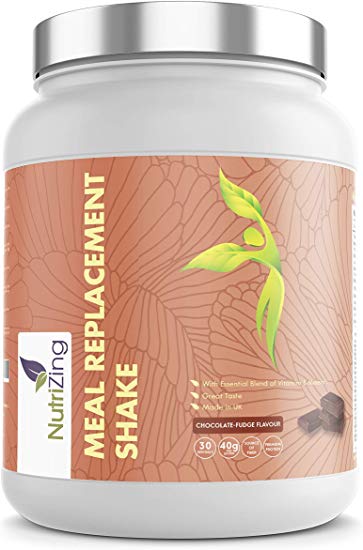 Delicious Meal Replacement Shake for Weight Loss & Energy. Packed with Essential Vitamins & Minerals. Yummy Chocolate Fudge Flavour. Balanced Diet Drink for Men & Women by NutriZing.