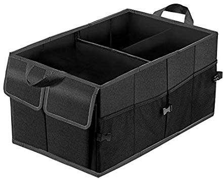 Color You Car Storage Organiser, Foldable Car Boot Organizer Oxford cloth, Waterproof Car Boot Organiser Storage (Black)