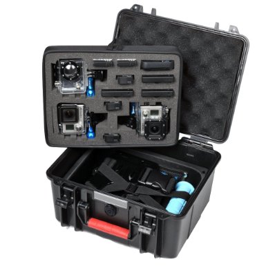 Smatree® SmaCase GA700-3 Floaty & Watertight Case with ABS materials- Carrying and Travel Case with an Excellent Ideal Cut Foam(11.02" X 9.68" X 6.14") for Gopro Hero, Hero4, 3 , 3, 2 Camera camcorder and Essential Accessories- Complete Protection for Your GoPro Camera