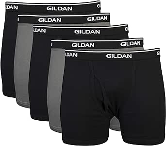 Gildan Men's Boxer Shorts with Normal Leg Retro Shorts (Pack of 5)