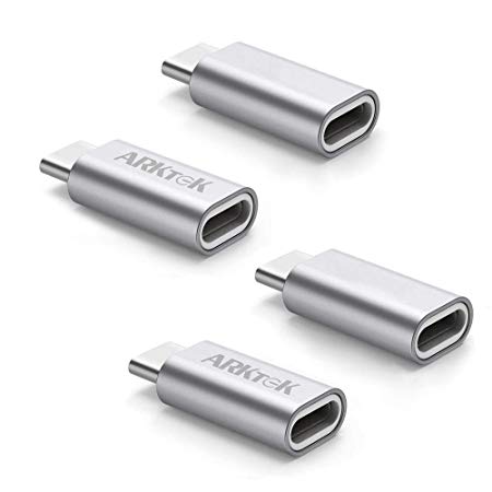 ARKTEK USB-C Adapter - iOS Cable (Female) to USB Type C (Male) - Data Sync and Charging Adapter for Galaxy Note 9 Pixel 3 and More (Pack of 4, Not for Earbud)