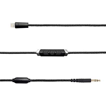 V-MODA Speakeasy DAC/AMP 3-Button Lightning Cable - Black, One Size