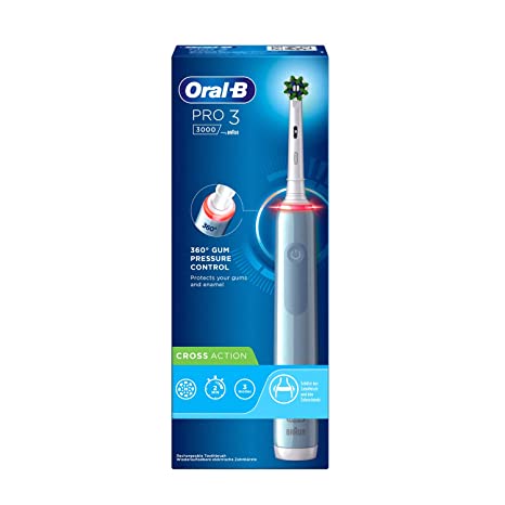 Oral B Pro 3 Electric Toothbrush for adults, 3 modes with Triple pressure control, replaceable brush head included,blue