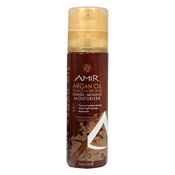 Amir Argan Oil Touch of Bronze Sunless & Bronzing Moisturizer, 7.0 Fl oz