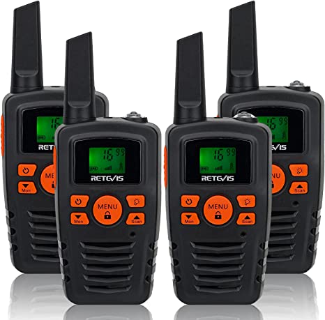 Retevis RA35 Walkie Talkies, Long Range Walkie Talkies, Family 2 Way Radios Walkie Talkie for Adults Kids 4, Flashlight, Outdoor, Camping, Hiking 4 Pack