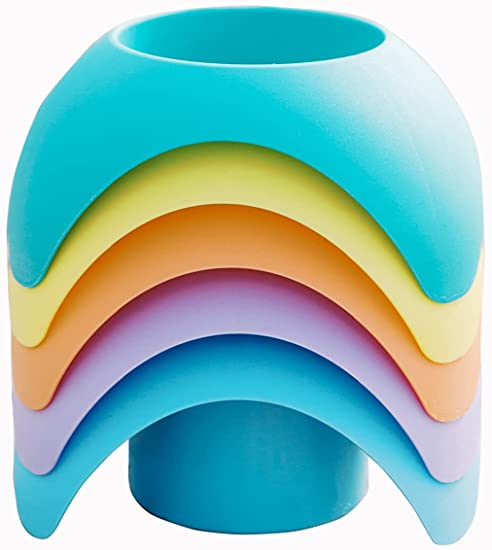 Dejaroo Beach Vacation Accessories - Beach Sand Coasters Drink Cup Holders Multicolor 5 Piece Set