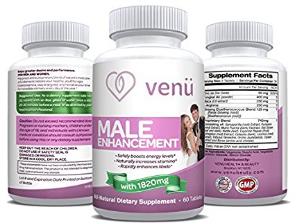 Venu Beauty Male Enhancement Pills – Maca Root, L-Arginine & Tongkat Ali Powder Tablets Provide Natural Hormonal Balance, Stamina & Energy Supplement for Both Men & Women