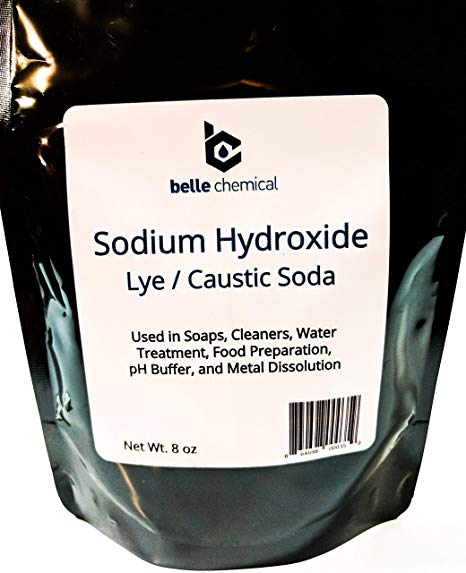 Sodium Hydroxide - Pure - Food Grade (Caustic Soda, Lye) (8 Ounce)