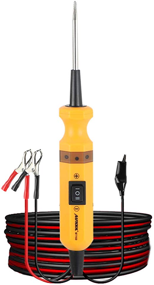 AUTOOL Power Circuit Probe Kit 6-24V Automotive Circuit Tester with Auto Electrical System Testing Functions (Digital Voltage Tester/Multimeter/Short Finder/Battery Tester/Power or Ground Supply)