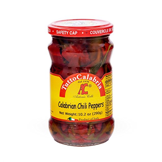 Tutto Calabria Hot Long Calabrian Chili Peppers 10.2 Oz. Jar