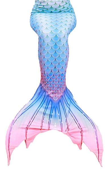 RenyuSea Mermaid Tail Swimmable Costume Swimsuit for Girls Women Swimming (No Monofin)