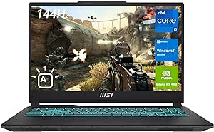 MSI Cyborg 15 Gaming Laptop, 15.6" FHD 144Hz Display, Intel Core i7-12650H, NVIDIA GeForce RTX 4060, 32GB DDR5 RAM, 2TB SSD, Webcam, Backlit Keyboard, Wi-Fi 6, Windows 11 Home, Translucent Black