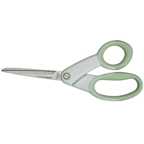 ECR4Kids Cutting Edge Ultra-Grip 8.5" Precision Stainless Steel Scissors - Heavy Duty for Offices, Home, School - Green