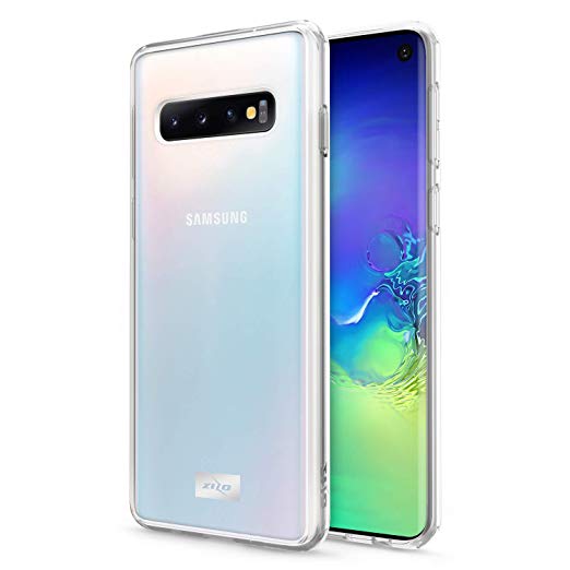 ZIZO Refine Clear Galaxy S10 Case | Ultra-Thin Cover Shockproof w/Reinforced Transparent Back Designed for 2019 6.1 Samsung Galaxy S10 (Clear)