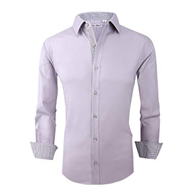 Alex Vando Mens Dress Shirts Regular Fit Long Sleeve Men Shirt